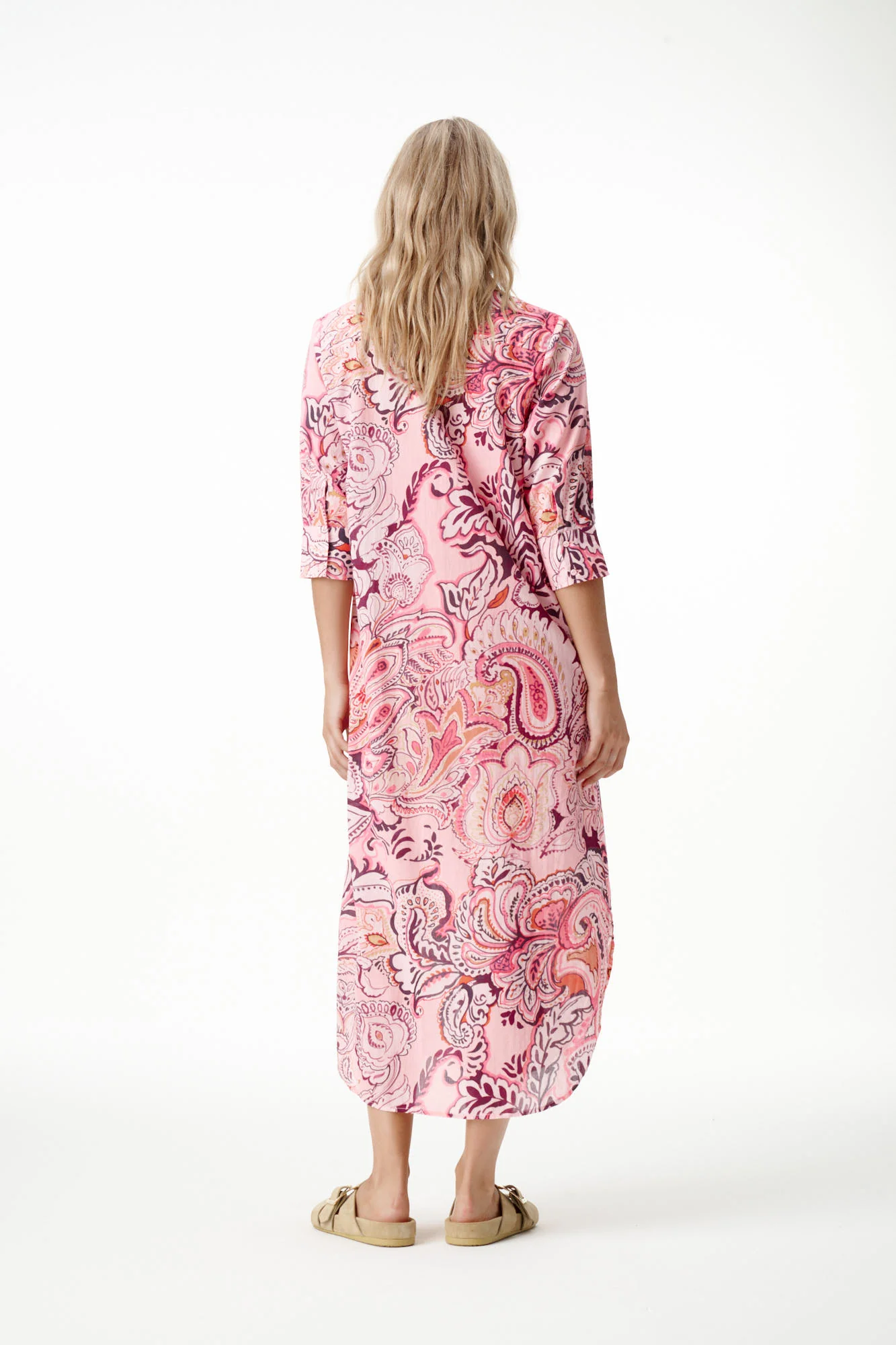 Long Daisy Rosewater Paisley Cotton - Image 4