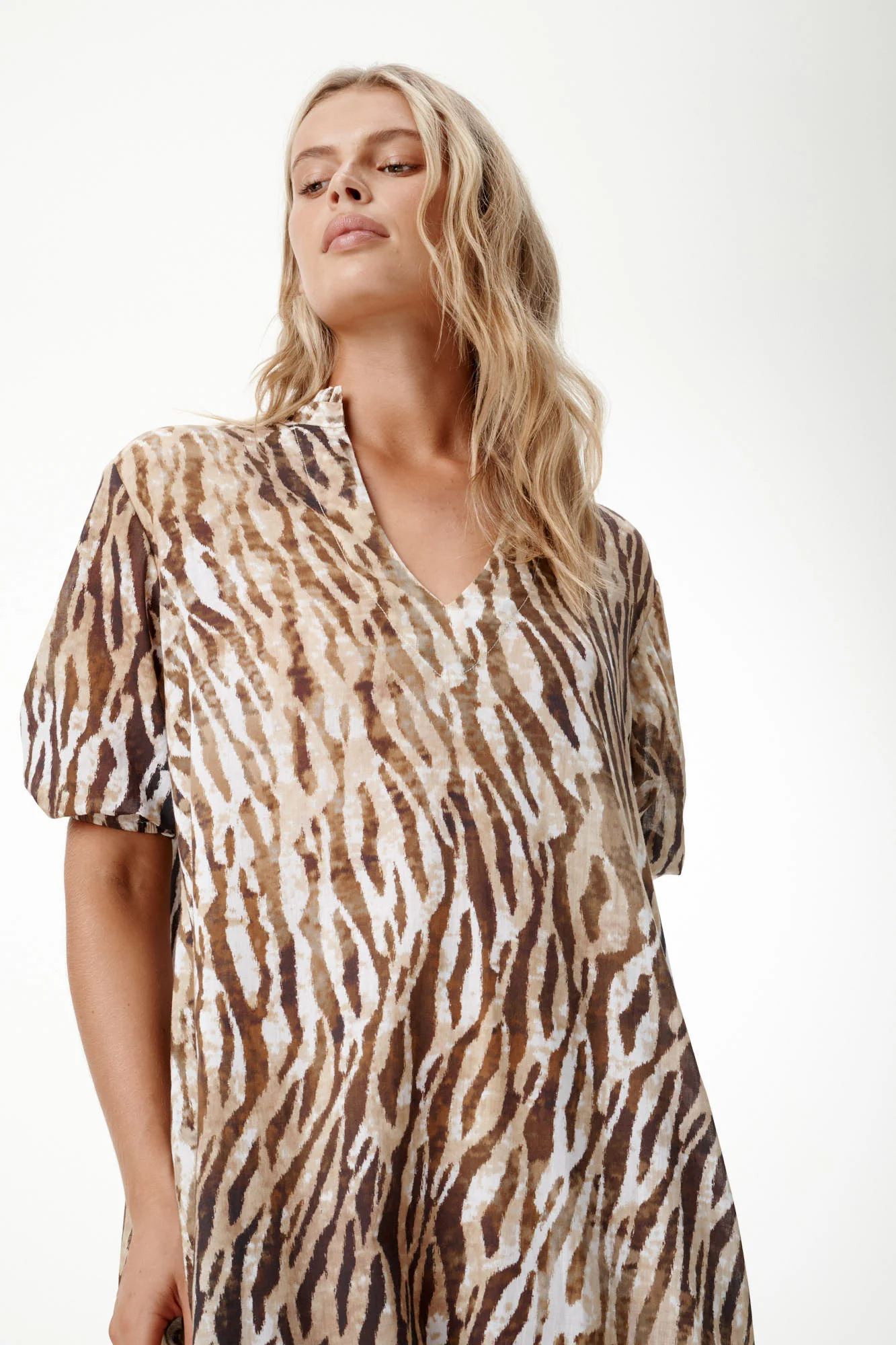 Long Grace Savanna Cotton Brown - Image 2