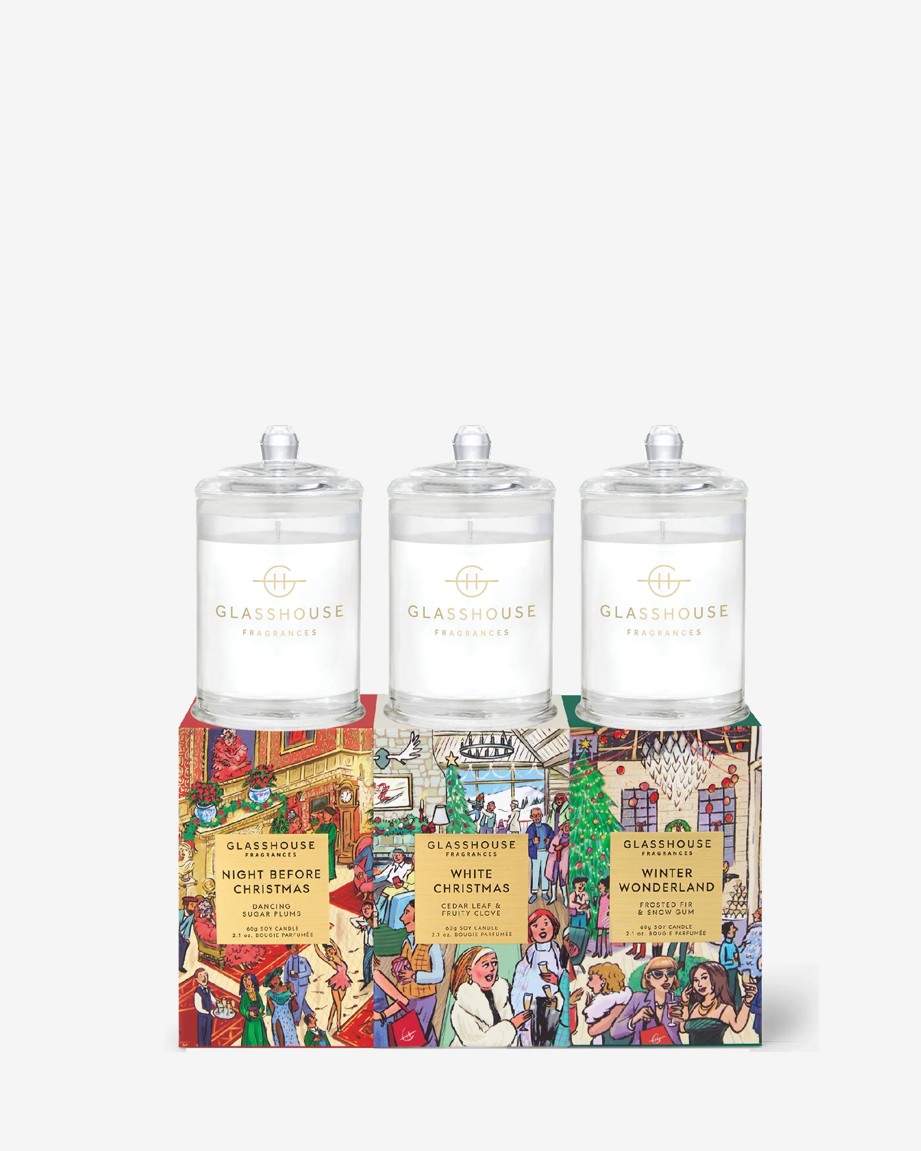 LIMITED EDITION 3 x 60g soy candles - CHRISTMSA TRIO (Assorted Festive Fragrances) - Image 2