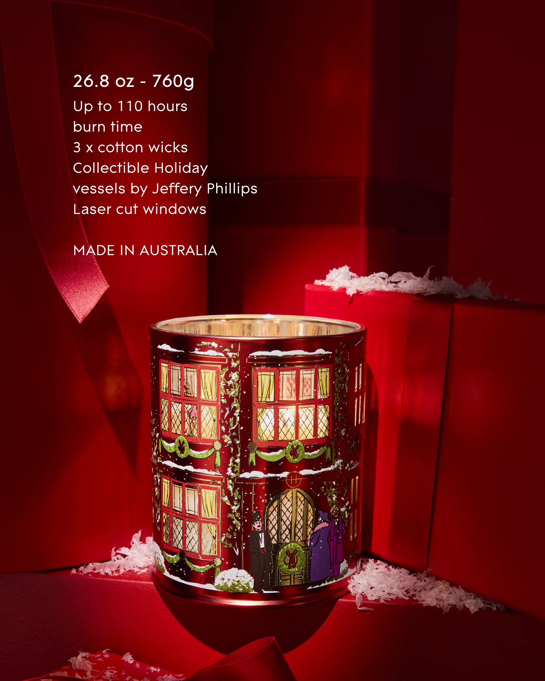 LIMITED EDITION 760g soy candle - NIGHT BEFORE CHRISTMAS (Dancing Sugarblums) - Image 3