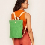 Green Canvas Bucket Backpack